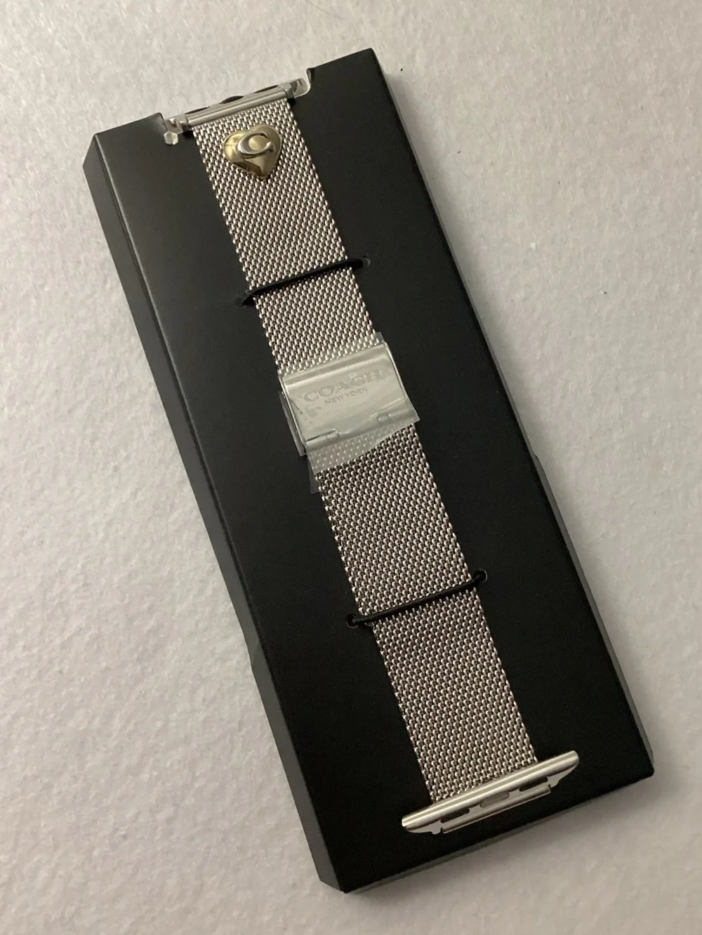 Coach Silver-Tone Stainless Steel Mesh Bracelet for 38/40/41mm Apple Watch